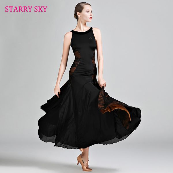

standard ballroom dance dresses original new product soft velvet fringe flamenco dance costumes performance practice wear, Black;red