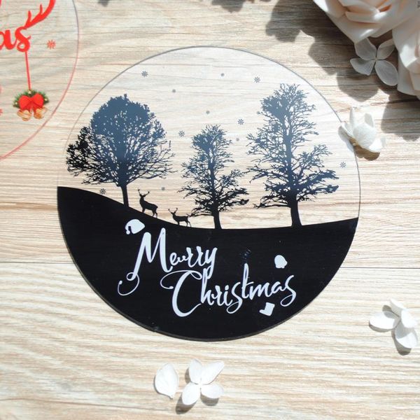 

greeting cards 10pcs customize print black foil acrylic card for merry christmas day