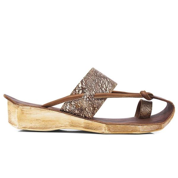 

yourseason women outside wear summer retro slides national style flat with sewing handmade genuine leather slippers, Black