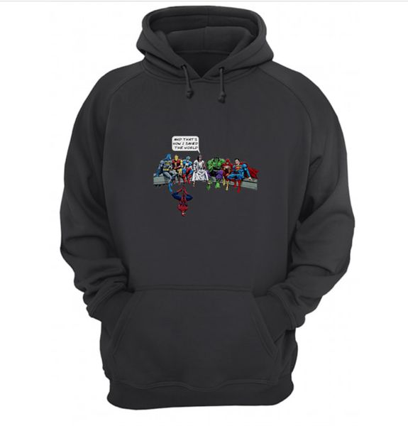 

and that's how i saved the world jesus and hoodie, Black