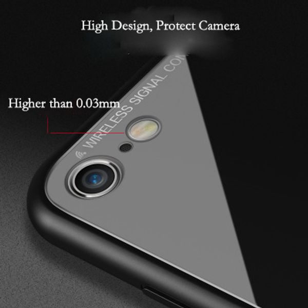 

окрашенный стеклом мобильный корпус закаленное стекло зеркало чехол для телефона для iphone x 8 7 iphone 6 6 plus плюс противоударная крышка