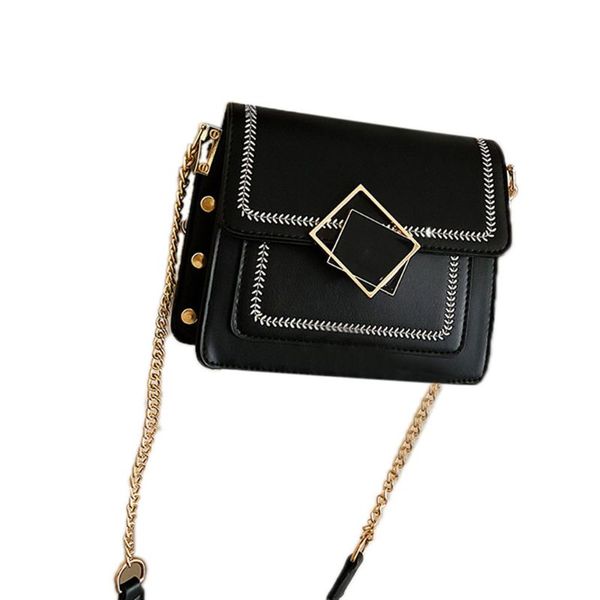 

women leather chain shoulder lady crossbody bag tote messenger satchel