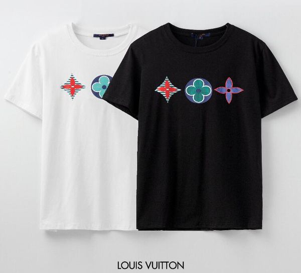 

summer men with short sleeves letter t shirts fashion 2 colour reflections printing men's wear women's clothing t shirt, White