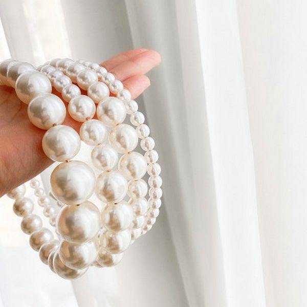 

gold pearl hairpin new hair style for female with hairband bridal pearl hairband cat hairband comecase vyahb, Black;brown