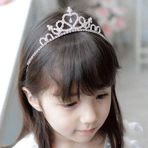 

rhinestone crystal tiara hair band kid girl bridal princess prom crown headband gifts for girs women mother alloy & rhinestone, Golden;white
