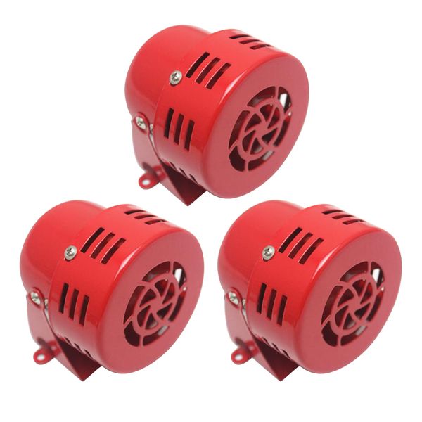 

3pcs 12v 3'' metal car truck electric driven air raid siren horn loud sound