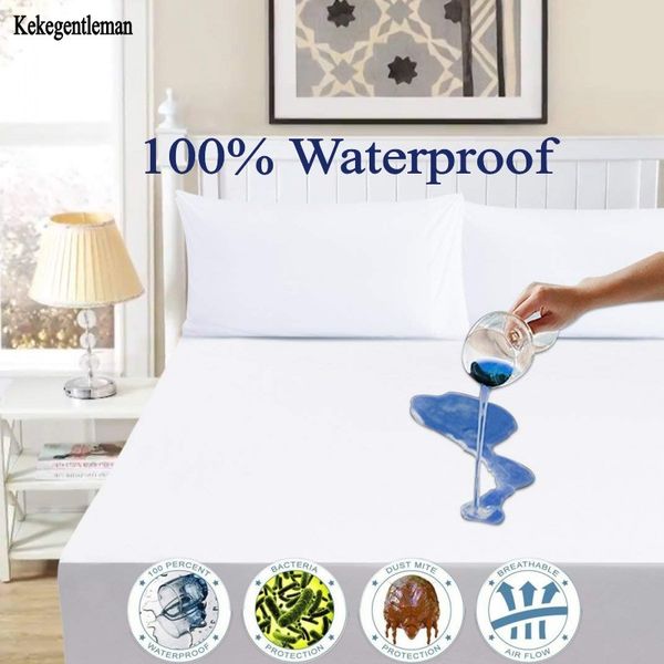 

waterproof mattress protector cover for bed wetting breathable hypoallergenic protection pad cover anti-mite