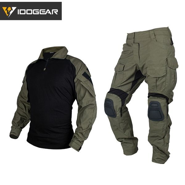 

idogear тактический g3 боевой костюм рубашка брюки наколенники обновление ver camo combat uniform