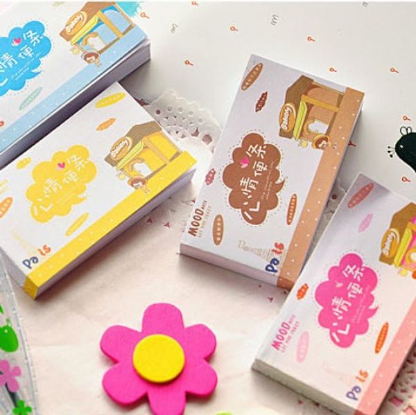 

notes student stationery cartoon mood note book cute mini-note 50 color pages