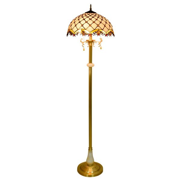 Tiffany Barock-Mode-Stil Buntglas-Stehlampe E27 110–240 V für Zuhause, Wohnzimmer, Esszimmer, Schlafzimmer, Stehleuchte