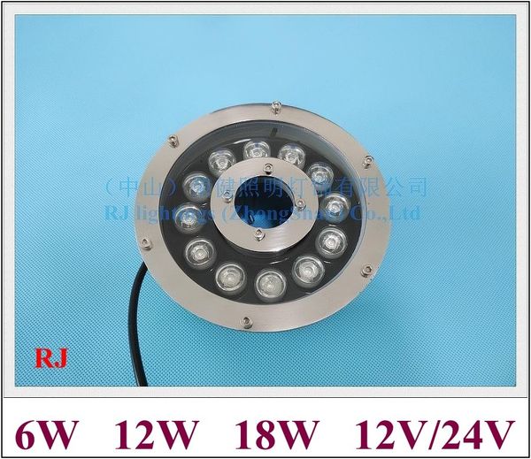 LED Sualtı Işık Yüzme Havuzu Işık Çeşmesi Işık 2019 Su Lambası Altında Yeni Stil 6W 9W 12W 18W IP68 AC12V Giriş