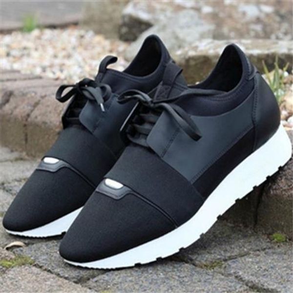

black outdoor casual shoes lace up designers mesh air leather men sneakers runners race shoes mens womens trainers baseball running shoe