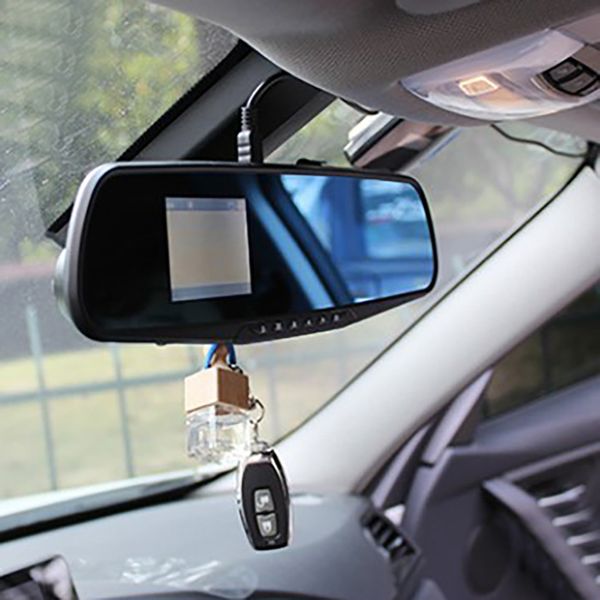 

full hd 1080p car dvr camera auto 2.8 inch rearview mirror digital video recorder dual lens dash cam registratory camcorder