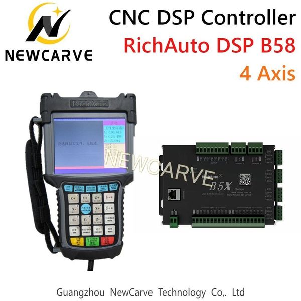 Richauto DSP B58 USB CNC Controller B58s B58e 4 Axis Control System Manual For CNC Step Servo Machine Newcarve