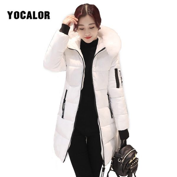 

2018 autumn winter coats female fur coat quilted jacket women warm parka feminina outerwear plus size snow wear hooded uk, Black