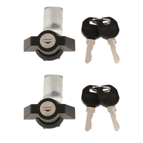 

2xrv truck electric cabinet file lock turning handle toolbox latch w / 2 key