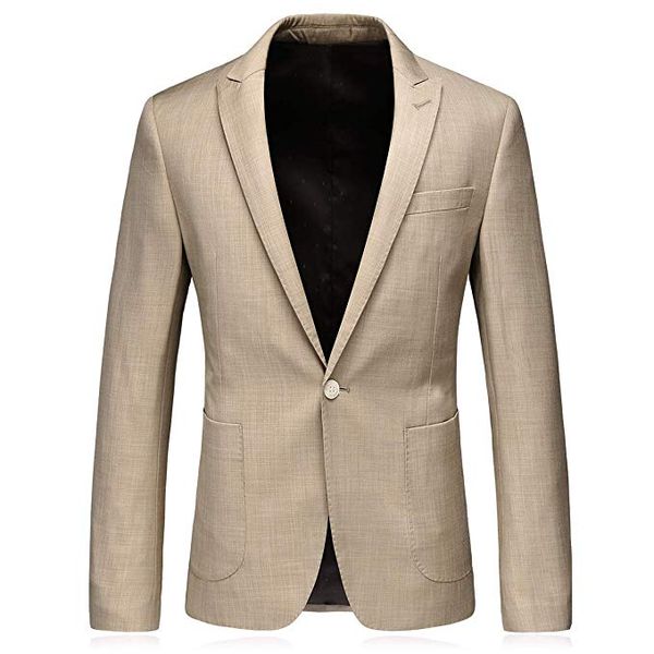 

мужская slim fit one button blazer куртка повседневная зубчатый лацкан стильный блейзер платье костюм отлично подходит для повседневного фор, White;black