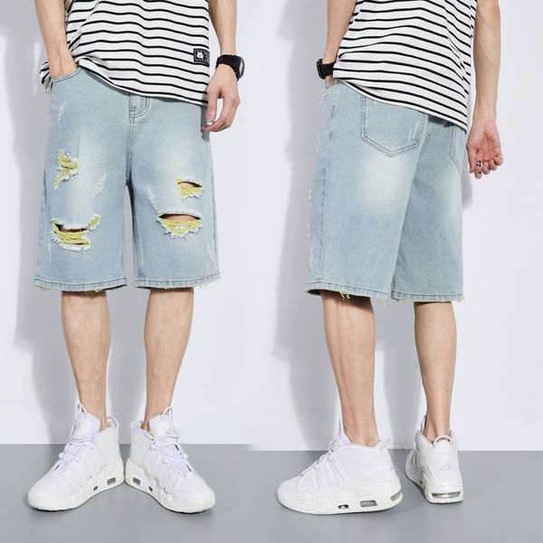 

summer fashion 2020 new short jeans trousers for casual men denim shorts plus size 28-36, White;black