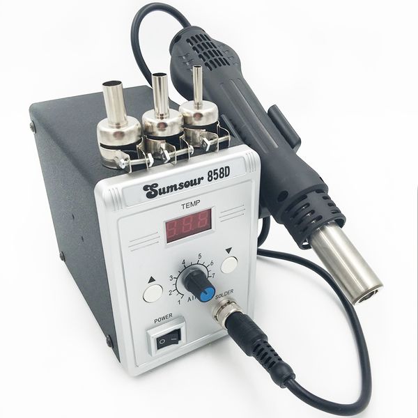 

new air gun 858d desoldering soldering rework smd solder station 110v / 220v 700w heat gun for welding repair tools