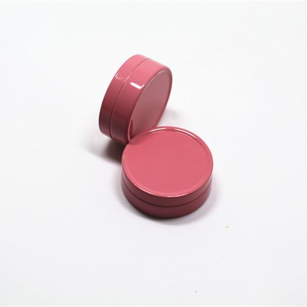 

empty 10g white pink aluminum cosmetic cream jars,car wax containers,with lids,aluminum jar,empty aluminum metal storage jar