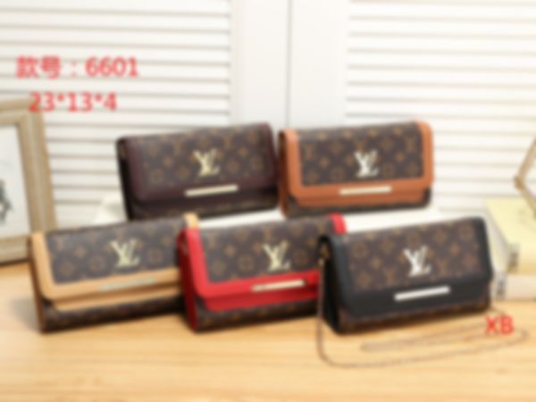 

leather classic fashion handbag card bag zero wallet men's and women's backpacks single shoulder bag 6601