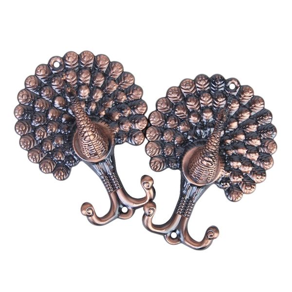 

хорошее дело 1 пара vintage павлин-pattern драпировка / занавес holdbacks подвязать крючки --- античная медь цвет гантели