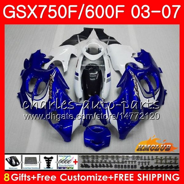 

Body kit for uzuki blue white katana g xf600 g xf750 03 04 05 06 07 3hc 48 g x750f g x600f g xf 750 600 2003 2004 2005 2006 2007 fairing
