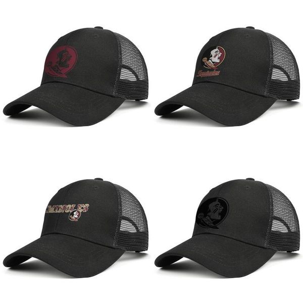 

штат флорида семинолы футбольный логотип черный мужчины и женщины водитель грузовика крышка мяч прохладный пользовательские пустой сетки шля, Blue;gray