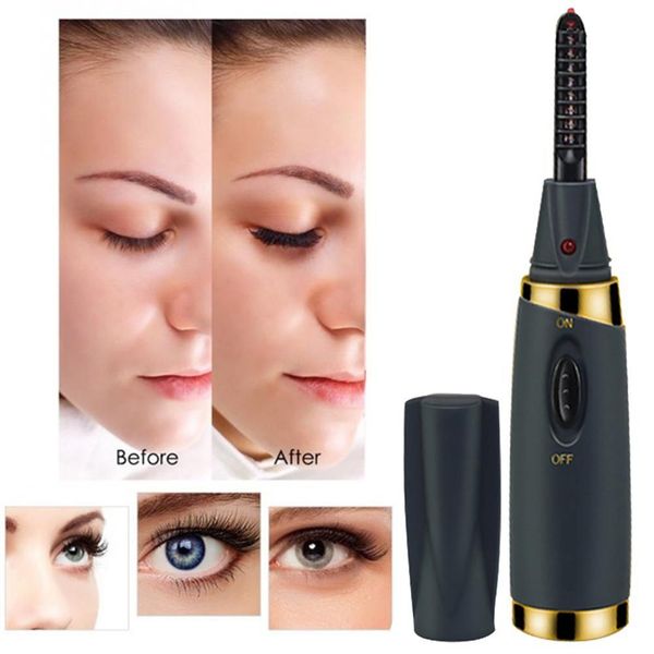 

electric eyelash curler electronic eye lashes curling comb quick heating long lasting usb rechargeable natural