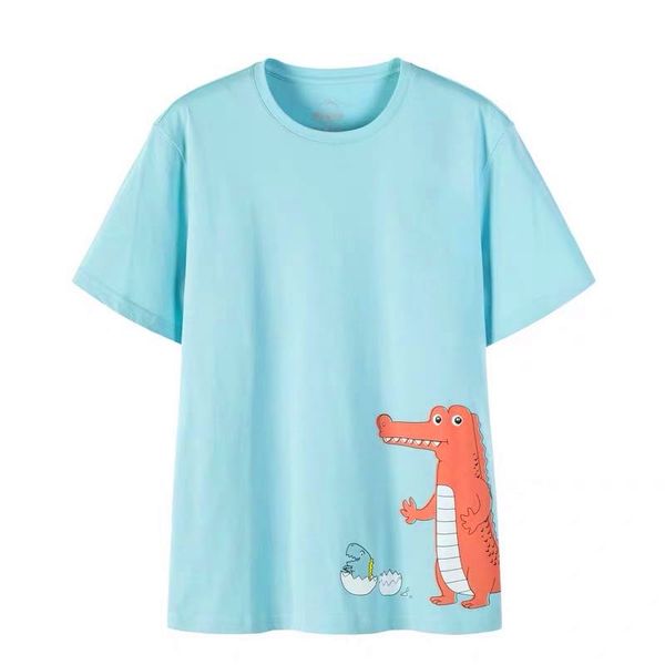 

men's designer shirt summer men's casual t-shirt short sleeve shirt brand clothing crocodile print t-shirt round neck