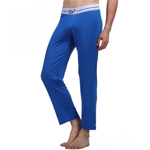 

pajamas mens sleepwear breathable cotton pajamas clothing men's underwear transparent loose sheer mens sleep pants, Black;brown