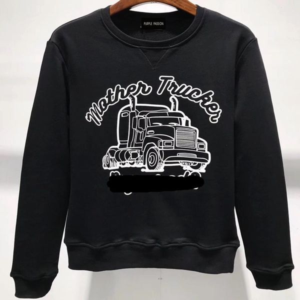 

new style circular collar cotton long sleeve men's printed casual hoodie black gray red