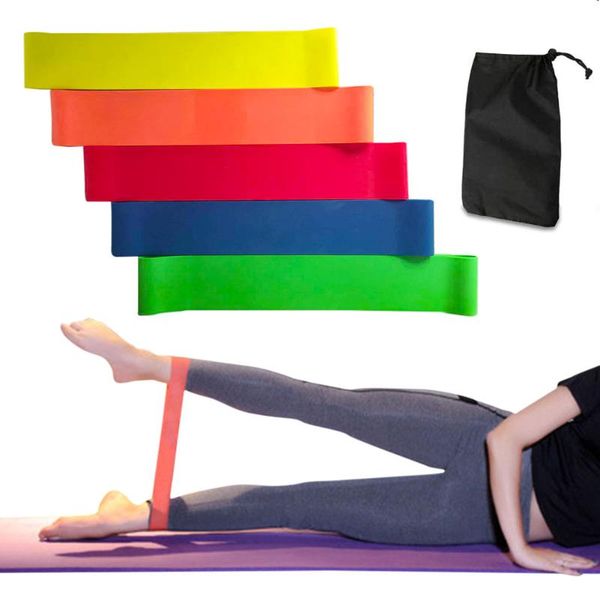

5pcs yoga resistance bands stretching natural latex exercise fitness equipment strength training body pilates strength training