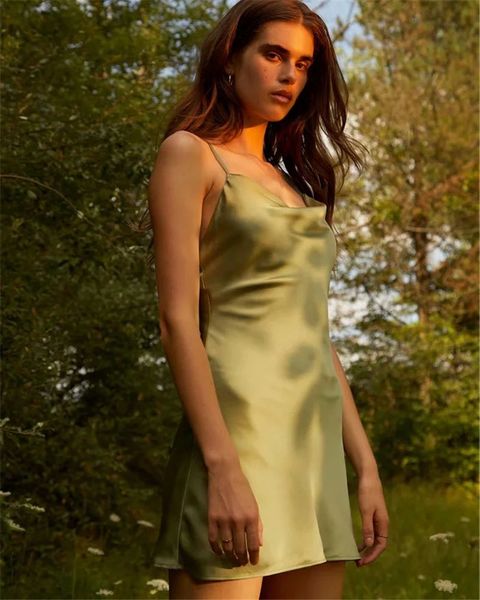 

womens mini dress sling sleeveless v neck womens open back dress solid color ladies dress, White;black