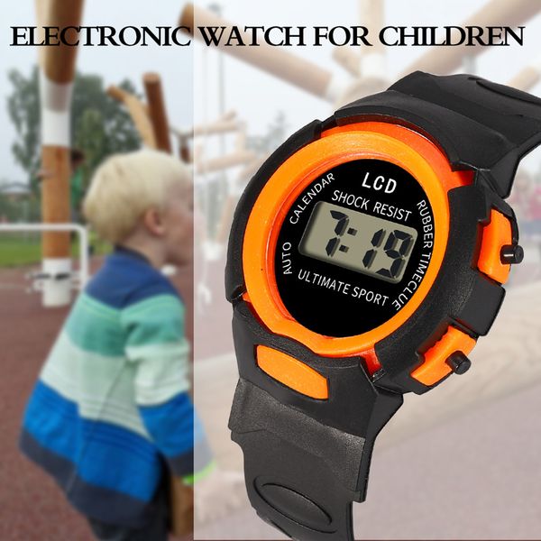 

digital watch children girls analog digital sports watch led electronic waterproof wrist watches new clock orologi bambini 03*, Blue