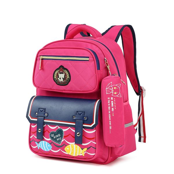 

primary school backpack 1-6 grade kids school bag cartoon double shoulder bag