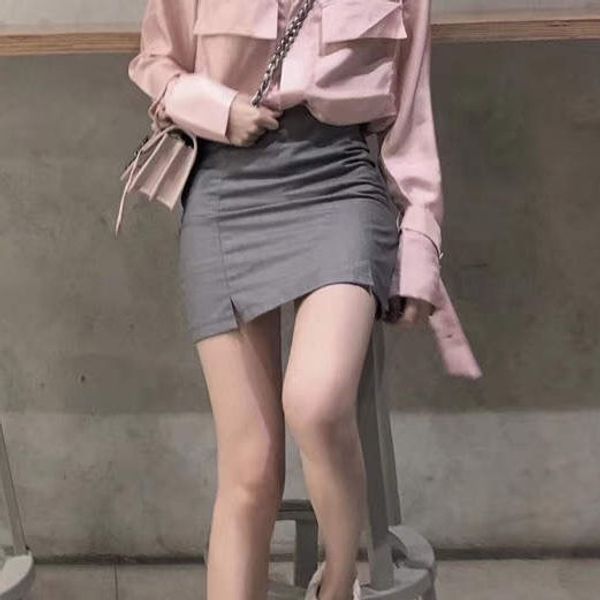 

30% wool tr acrylic fabric,wool blend twill side tab zip-up closer miniskirts women's girl's silk lining hem vent skirts, Black