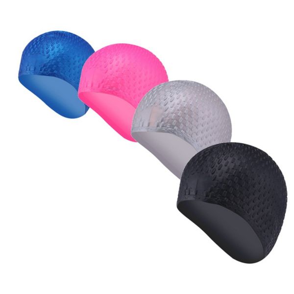 

silicone swimming cap 3d ergonomic design ear bag waterproof swimming cap accessories men and women high quality