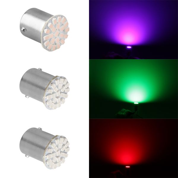 

100pcs/lot ba15s 1156 car led license plate lights 22 3020 smd tail rear side marker dome lamp turn signal bulb 12v