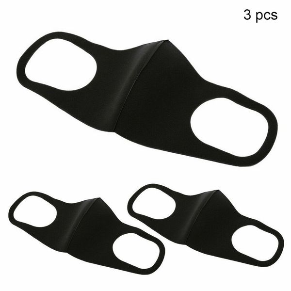 

черный 3шт открытый ветрозащитный антипылевой ежедневный ушной крючок велоспорт моющаяся мода маска для рта
