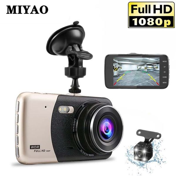 

miyao new mini car dvr camera hd 1080p camera car video recorder registrator night vision dash cam with two cameras g-sensor