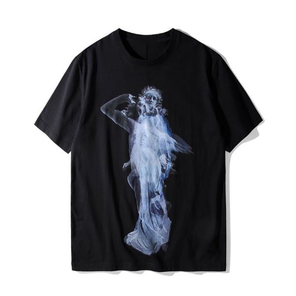 

19ss luxury mens designer t shirt pring men women couples fashion casual short sleeve mens round neck black sport tees, White;black