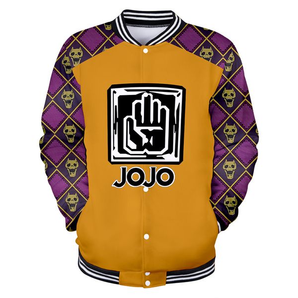 

autumn 3d jojo's fantastic adventure character suit baseball jacket men women fashion print 3d jojo men's winter baseball jacket, Black;brown
