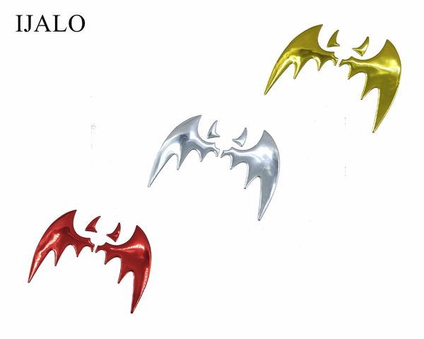 

Exterior Accessories Stickers Cool Bat 3D Sticker Car Styling Decoration Car Logo Sticker 3D Chromed PVC Badge Emblem Decal, Silvery