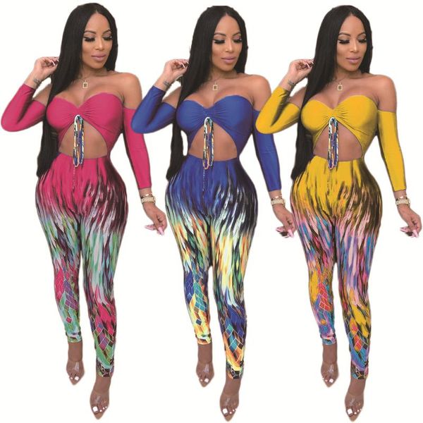 

haoyuan rompers womens jumpsuit strapless off shoulder long sleeve one piece festival overalls bodycon bandage tube bodys, Black;white