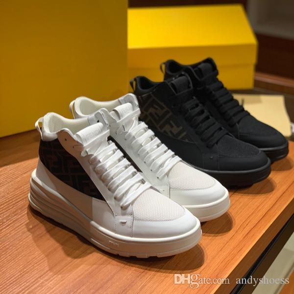 

men's casual outdoor running fashion coach sneakers men's high-casual shoes autumn and winter flat casual men's shoes, Black