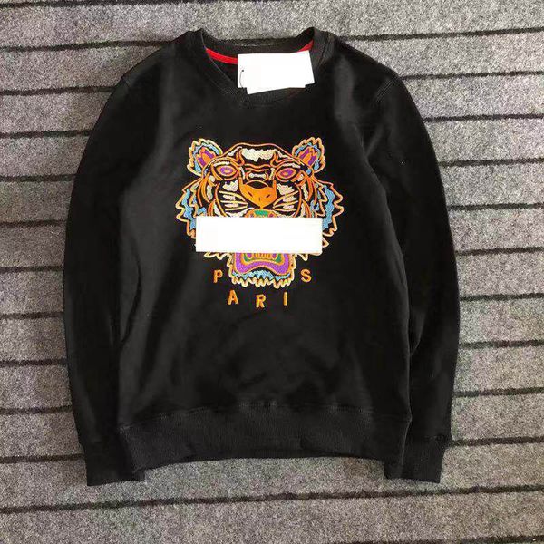 

19 japan brand men de igner hoodie man woman long leeve o neck hirt tiger embroidery full weat hirt cotton ize 2xl, Black
