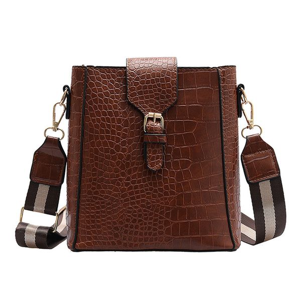 

vintage solid color fashion hasp bags ladies shopping bag alligator pu leather crocodile pattern women shoulder crossbody bag