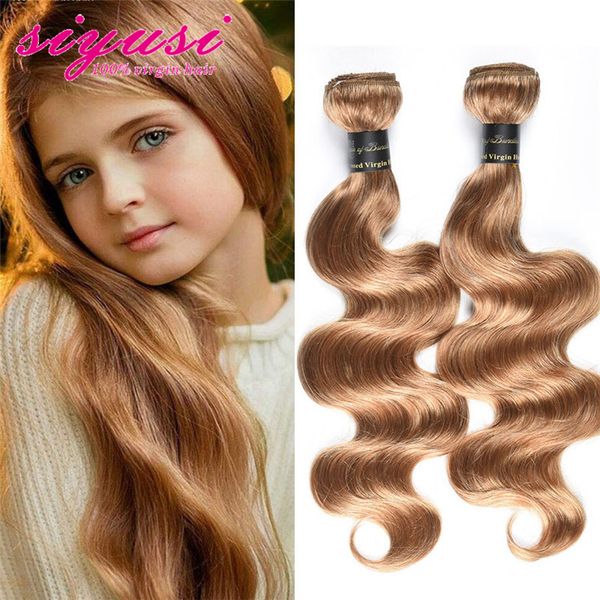 27 Honey Blonde Brazilian Body Wave Virgin Hair 3 4 Bundles 4