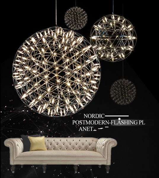 

stainless steel pendant lights modern hanglamp pendant light for dining room led pendant firework hang lamp